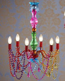 multi coloured ornate chandelier large by the contemporary home