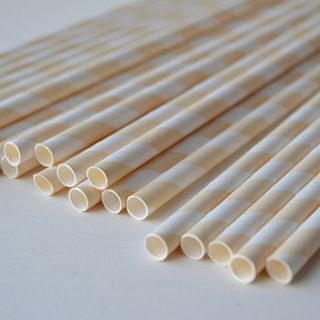 ivory stripe paper straws by clouds and currents
