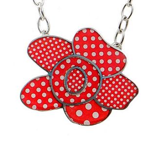 polka dot flower chain necklace by very beryl