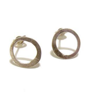 loopy loop earrings in sterling silver by catherine marche jewellery