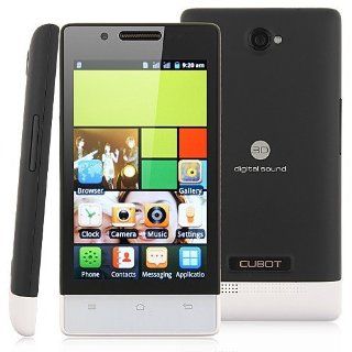 Cubot C9   4.0 "kapazitiver Touchscreen Android 2.3 OS 3G Smartphone 1.0GHz Dual SIM mit Bluetooth Wi Fi schwarz Elektronik