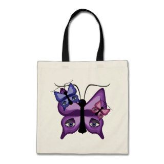 Colorful Watcher Butterflies Canvas Bags