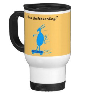 Cave Art Skateboarding Design Coffee Mug