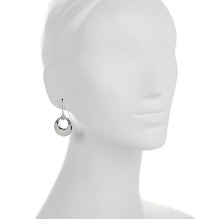 Sterling Silver Green Jade Open Circle Drop Earrings with Diamond Accents