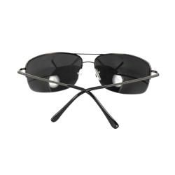 Semi Rimless Fashion Sunglasses Black Frame with Mirror Lenses for Women and Men Fashion Sunglasses