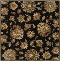 Hand tufted Caper Black Wool Rug (4 Square)