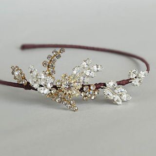 georgette bridal headband by glass oyster