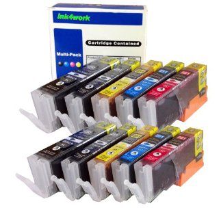 ink4work Set of 10 Pack PGI 250XL & CLI 251XL Compatible Ink Cartridge Set for Pixma IP7220, MG5420, MG6320, MX722, MX922 Electronics