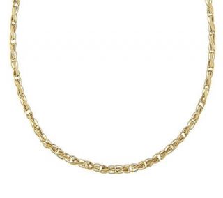 18 Polished Swirl Design Woven Necklace 14K Gold, 6.7g —