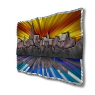 All My Walls New York At Sunset Contemporary Wall Art   25.5 x 36