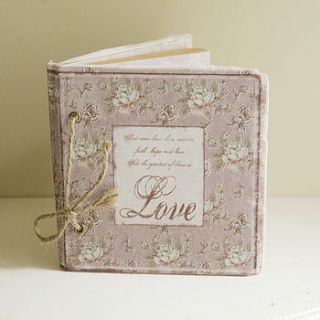 vintage style fabric notebook by beautiful day