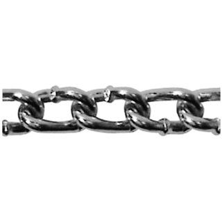 ASC MC1503031 Low Carbon Steel Twist Link Machine Chain, Zinc Plated, #3 Trade, 1/8" Diameter x 100' Length, 255 lbs Working Load Limit Hardware Chains