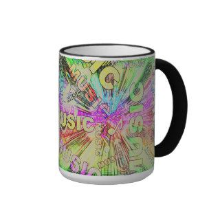 Colorful Music Notes Coffee Mugs