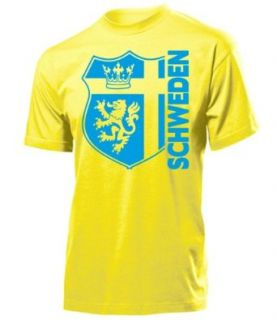 FUSSBALL WM 2014   SCHWEDEN FANSHIRT T Shirt Herren S XXL Bekleidung