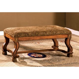 Furniture Of America Solid Antique Oak Bench
