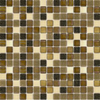 Surfaces Elida Glass 13 x 13 Mosaic in Multi Grain