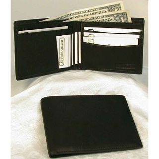 Mens Brown Executive Slim Leather Bi fold Wallet