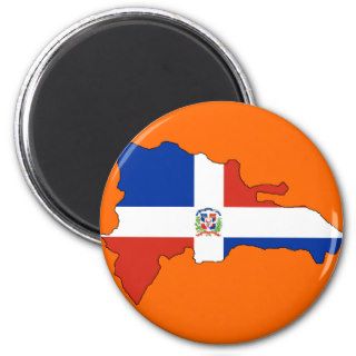 Dominican Republic flag map Magnets