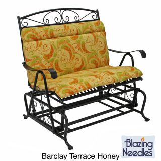 Blazing Needles Tropical/ Stripe All weather Outdoor Double Glider Chair Cushion