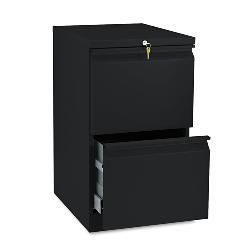 Hon Efficiencies Black 19 inch deep 2 drawer Pedestal File Cabinet