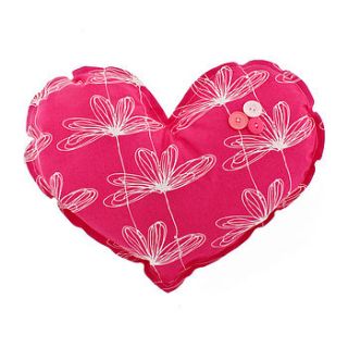 pink etched floral large heart decoration by rachael taylor