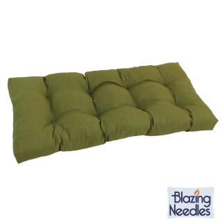 Blazing Needles Solid Tufted All weather Outdoor Loveseat Bench Cushion