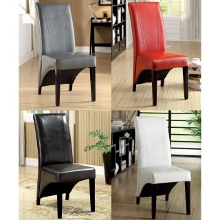 Furniture Of America Uptown Contemporary Leatherette Side Chairs (set Of 2)