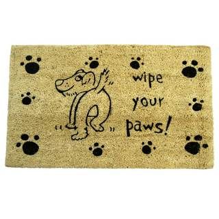 Rubber cal Wipe Your Paws  Doormat (18 X 30)