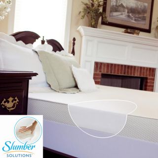 Slumber Solutions 4 inch Memory Foam Mattress Topper With Waterproof Cover