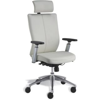 Jesper Office Modern White Leather Office Chair