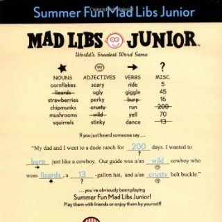 Summer Fun Mad Libs Junior Roger Price 9780843107593 Books