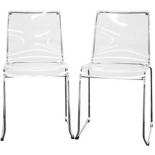 Lino Transparent Clear Acrylic Dining Chairs (set Of 2)