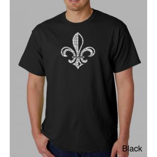 Los Angeles Pop Art Los Angeles Pop Art Mens 100 percent Cotton Fleur De Lis T shirt Green Size 3XL