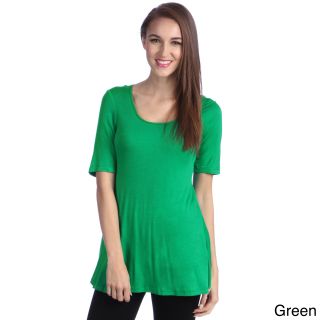24/7 Comfort Apparel 24/7 Comfort Apparel Womens 3/4 sleeve Tunic Green Size S (4  6)