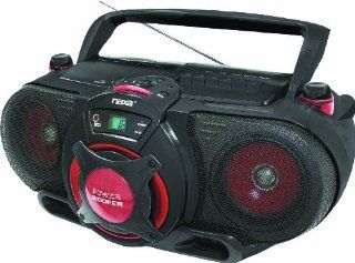 Naxa NPB 259 Portable /CD AM/FM Stereo Radio Cassette Player/Recorder with Subwoofer and USB Input  Personal Cd Players   Players & Accessories