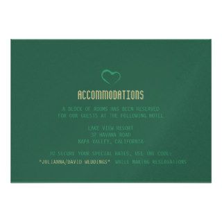 Seahorses and heart   guest accommodation  card custom invite