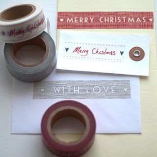 set of christmas wrapping tape by drift living
