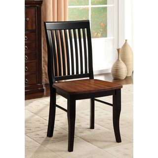 Furniture Of America Nora Two tone Solid Wood Slat back Dining Chairs (set Of 2)