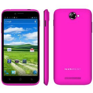 Maxwest Orbit Z50 5" Cinematic Screen Unlocked Android 4.1 OS 3G T Mobile & AT T, Quad Band, Dual Sim, Qualcomm Snapdragon Processor with Phone case   PINK   No Warranty Cell Phones & Accessories