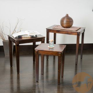 Christopher Knight Home Quentin Acacia Wood Nesting Tables (Set of 3) Christopher Knight Home Coffee, Sofa & End Tables