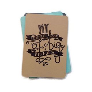 'my little book of big ideas' notebook by the happy pencil
