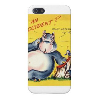Get Well   V Funny Hippopotamus   Retro Vintage Case For iPhone 5