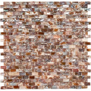 Somertile 11.75x11.75 in Seashell Subway Perla Mosaic Tile (pack Of 10)
