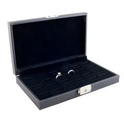 Caddy Bay Collection 24 Wide Slot Jewelry Ring Display Storage Case