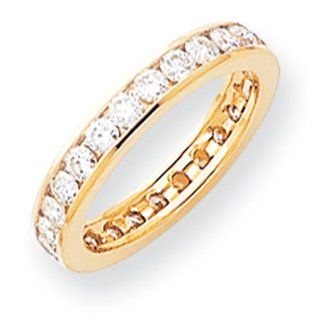 14k 3.4mm Wide Size 4 Eternity Band Mounting Rings Jewelry