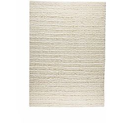 Hand knotted Veni White Wool Rug (56 X 710)