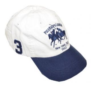 Polo Ralph Lauren Men's #3 Pony Logo Baseball Hat Cap White at  Mens Clothing store Baseball Caps
