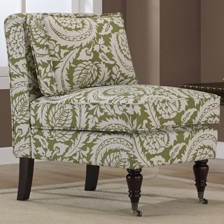 Cassidy   Butaca sin brazos, estampado floral, verde olivo Chairs