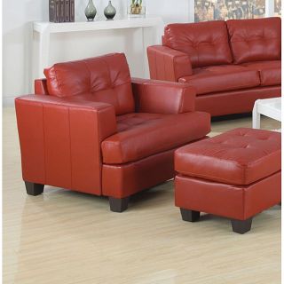 Red Bonded Leather Chair