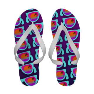 Totally 80's Electric Shades Flip Flops